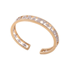 Golden ring on white background, wedding ring, engagement ring, solitaire, luxury wedding ring gift