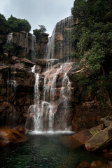 Wei Sawdong waterfall tiered cascades running down the rocks
