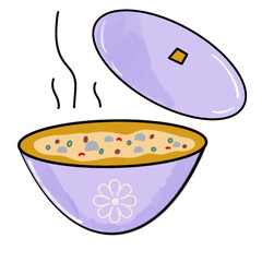 illustration of a bowl of soup