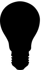 Light Bulb - Black Silhouette