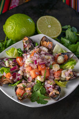 Choros a la Chalaca: Peruvian-Style Mussels.