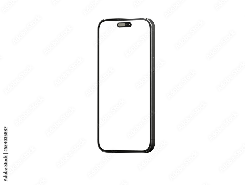 Poster realistic smartphone template mockup for user experience presentation