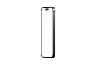 Modern glass smartphone hanging over the table
