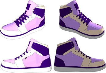 pair of shoes isolated on white