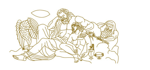 illustration of an hand drawn illustration