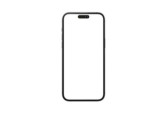 3d smartphone with blank screen isolated