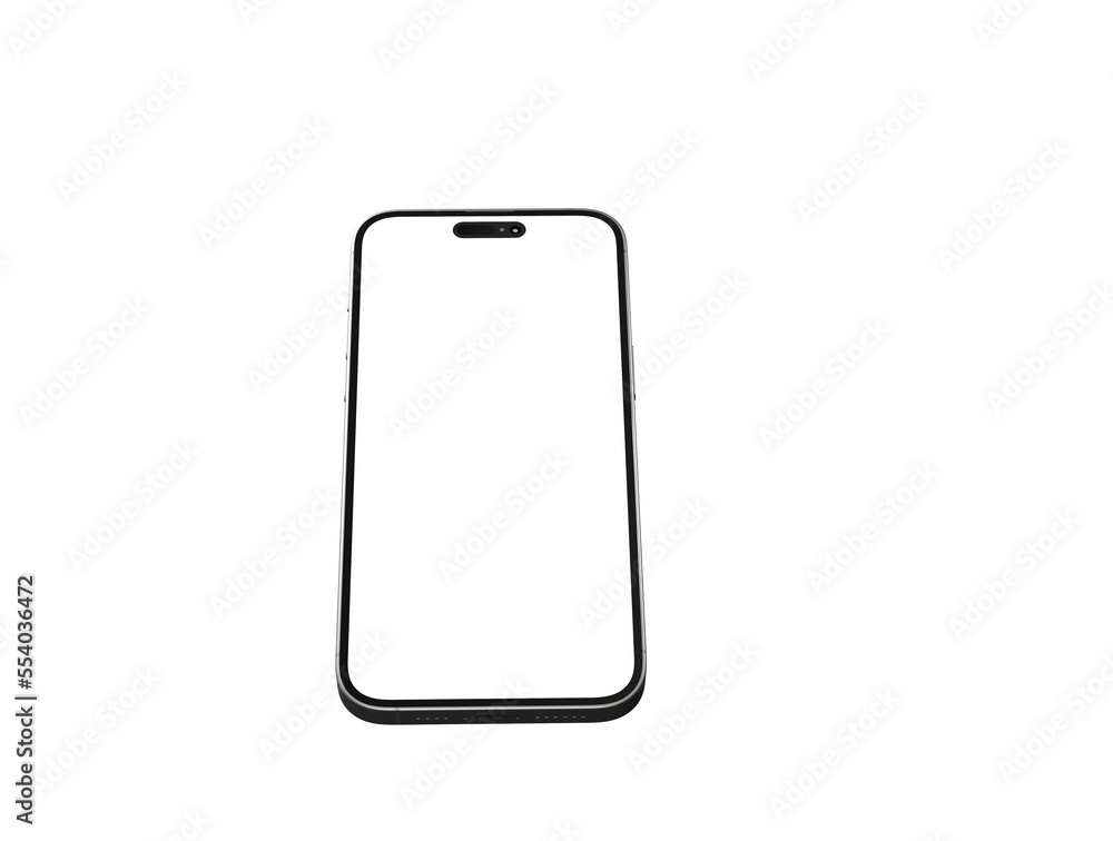 Poster realistic smartphone template mockup for user experience presentation. Stylish concept design for websites, applications and landing pages.