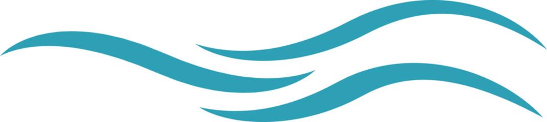 Water wave icon isolated on white background. Modern flat water wave icon for web site, ocean design template and logo. Creative abstract concept, vector illustration