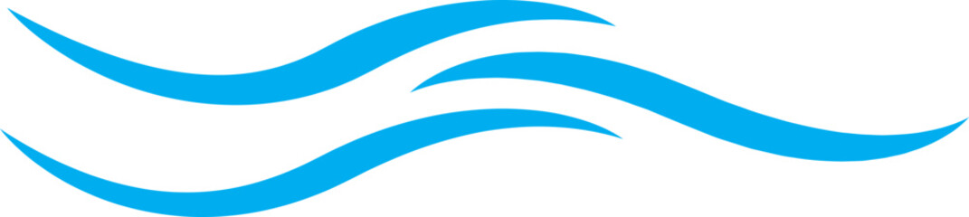 Water wave icon isolated on white background. Modern flat water wave icon for web site, ocean design template and logo. Creative abstract concept, vector illustration