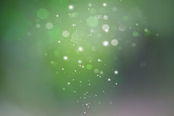 Green bokeh background. Abstract of Bright and sparkling bokeh background. 