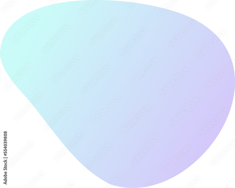 Aufkleber abstract fluid shape. gradient liquid element. amoeba splash design.