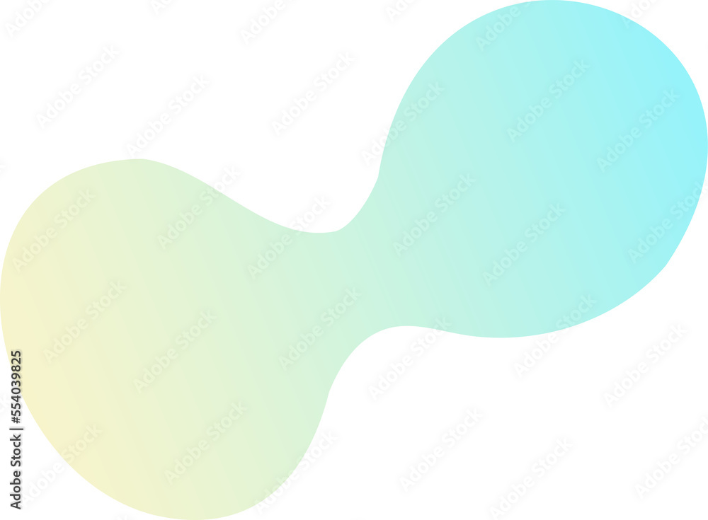 Poster abstract fluid shape. gradient liquid element. amoeba splash design.