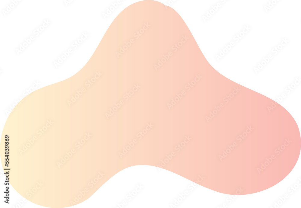 Poster abstract fluid shape. gradient liquid element. amoeba splash design.