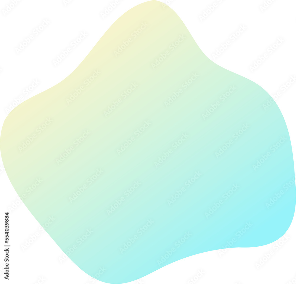 Aufkleber abstract fluid shape. gradient liquid element. amoeba splash design.