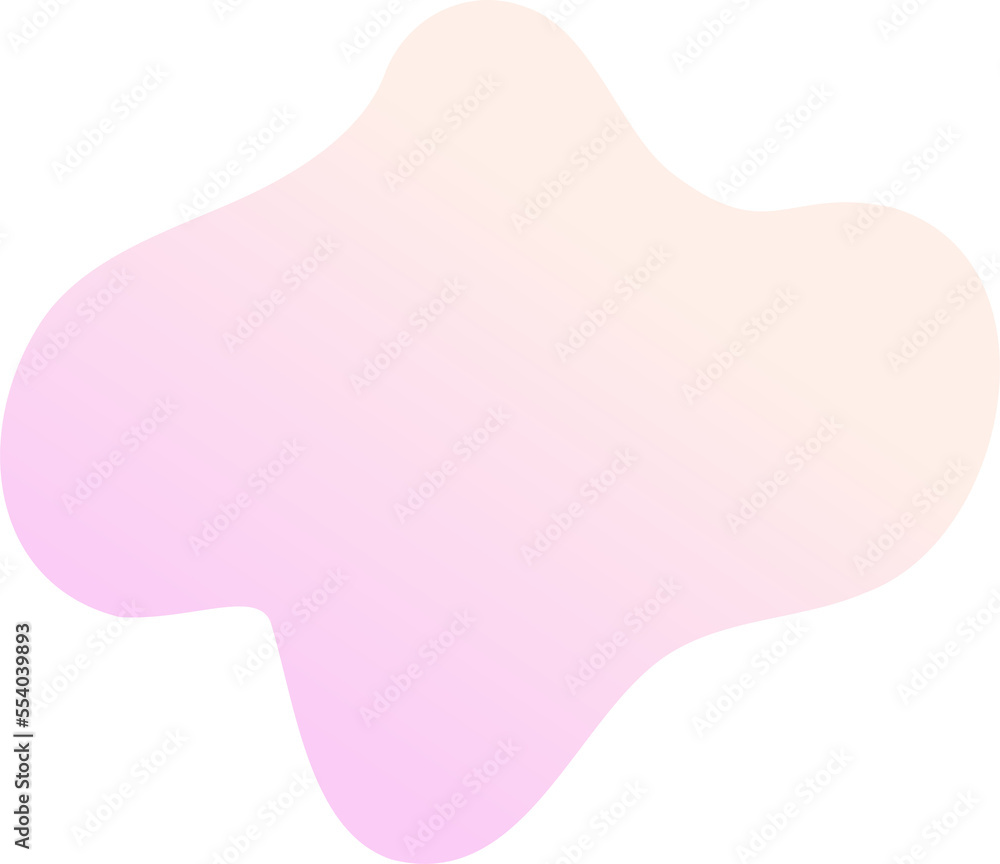 Poster abstract fluid shape. gradient liquid element. amoeba splash design.