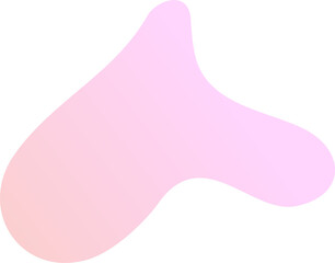 Abstract fluid shape. Gradient liquid element. Amoeba splash design. 