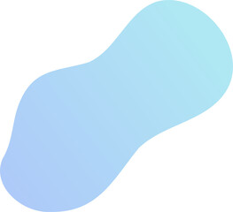 Abstract fluid shape. Gradient liquid element. Amoeba splash design. 