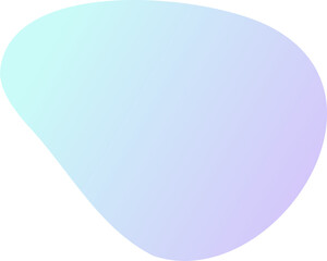 Abstract fluid shape. Gradient liquid element. Amoeba splash design. 