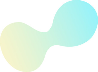 Abstract fluid shape. Gradient liquid element. Amoeba splash design. 