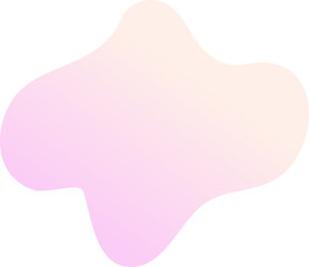 Abstract fluid shape. Gradient liquid element. Amoeba splash design. 