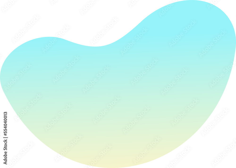 Poster abstract fluid shape. gradient liquid element. amoeba splash design.