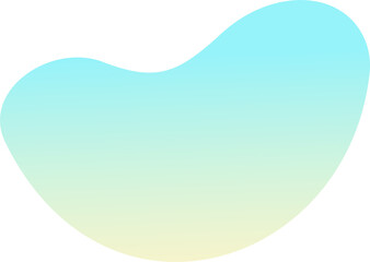 Abstract fluid shape. Gradient liquid element. Amoeba splash design. 