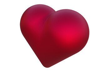 Lovely red heart. 3d render