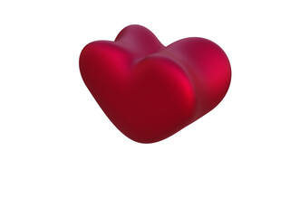 Lovely red heart. 3d render