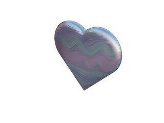 Fototapeta premium Lovely metal heart. 3d render.