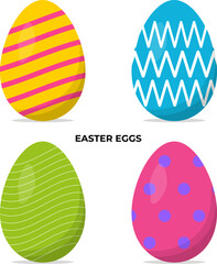 set of easter eggs vector illustration