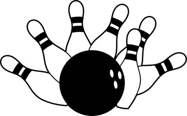 Bowling Ball & Pins