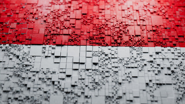 Indonesian Flag Tech Wallpaper
