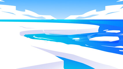Obraz premium winter mountain landscape with snow