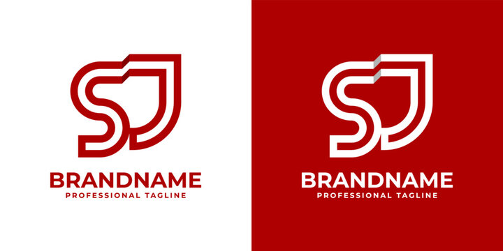 Modern Letter SJ Logo, suitable for any business with SJ or JS initial.