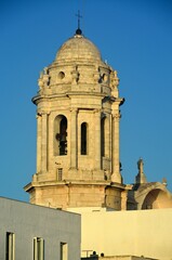 Catedral de Cádiz al atardecer, Andalucía