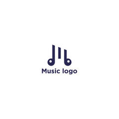 M letter Music logo design vector template