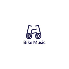 Bike Music Logo Design Vector  template for use any purpose