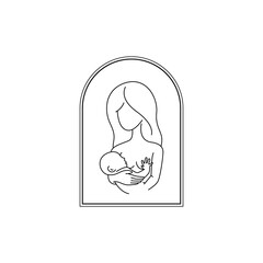 Breastfeeding Plotter vector template Motherhood Cricut Mother Silhouette Mom Line Art Lady Baby 