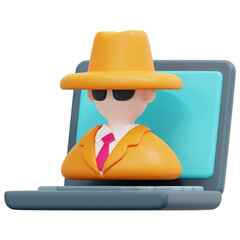 spyware 3d render icon illustration