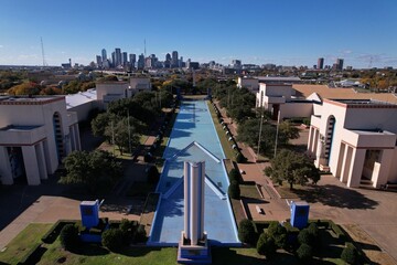 Dallas skyline from Texas State Fare grounds - obrazy, fototapety, plakaty