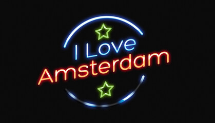 I Love Amsterdam neon sign