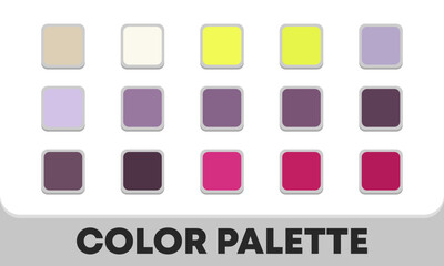 Universal color palette. Catalog of color combinations. Vector illustration