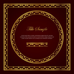 Luxury golden square and round frame set