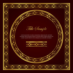 Luxury golden square and round frame set