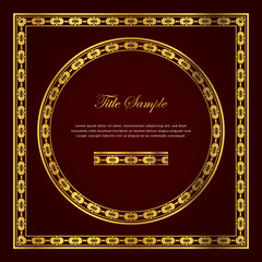 Luxury golden square and round frame set