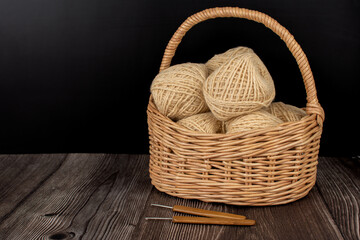 Obraz premium basket of yarn