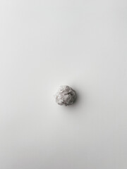 Crumpled paper ball isolated on a white background