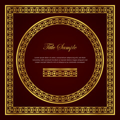 Luxury golden square and round frame set