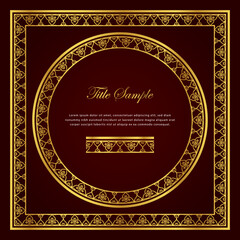 Luxury golden square and round frame set