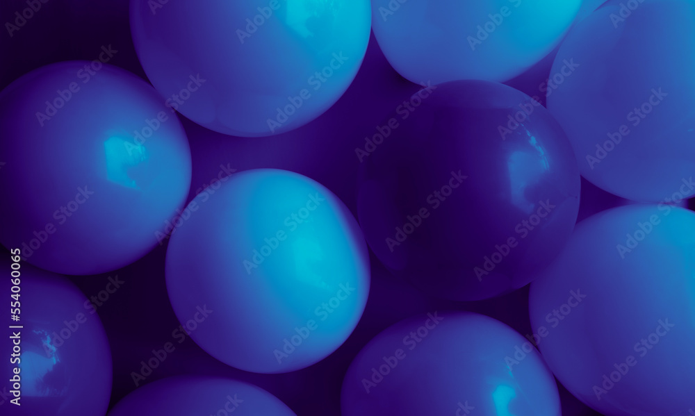 Aufkleber abstract balloon pattern in blue gradient color for background and wallpaper
